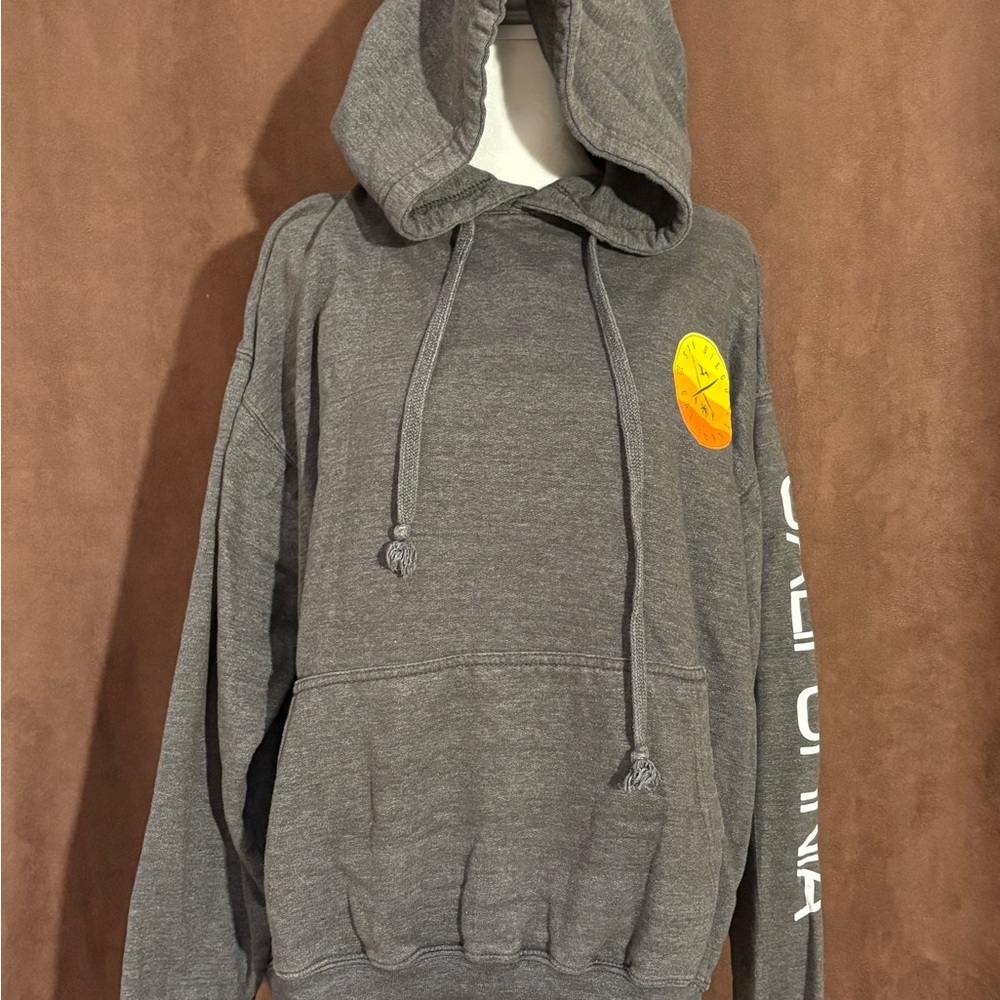 Charcoal Gray Hoodie with California Print